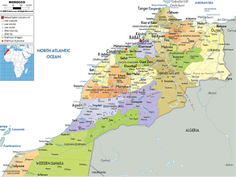 Maroc Carte et Image Satellite