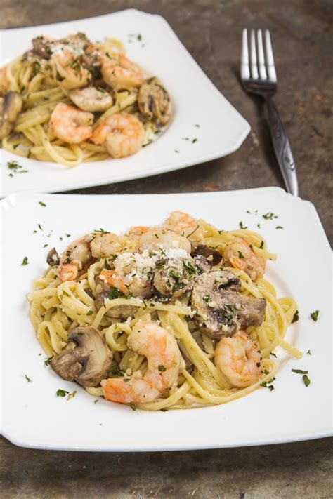 Shrimp & Mushroom Linguini | Horses & Heels