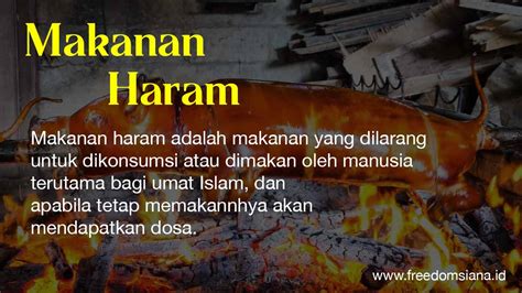 √ Dalil Makanan dan Minuman Haram | Freedomsiana