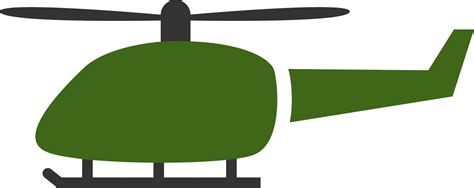 Green army helicopter, illustration, vector on white background ...