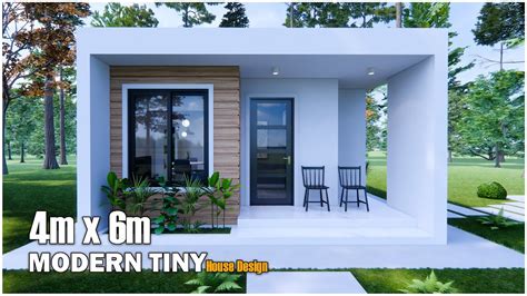 Tiny House Design | 4m x 6m Modern House (Box Type) - YouTube