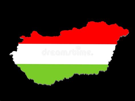 A Illustration Of The Hungarian Map And Flag Picture. Image: 14561876