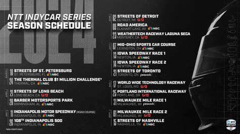 2024 Indycar Race Schedule - Lyn Kristy