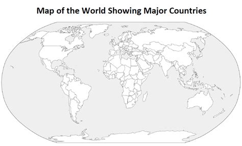 World Map Outline Countries Labeled