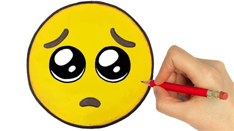 HOW TO DRAW SAD EMOJI - YouTube