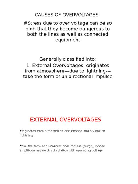 Causes of Overvoltages | PDF | Lightning | Physics