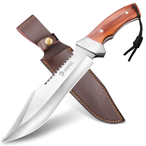 Buy NedFossJUNGLE KING Hunting with Sheath, 13" Full Tang Fixed Blade ...