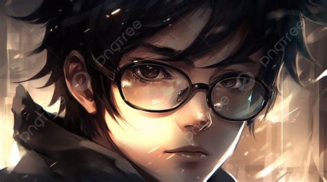 An Anime Art Of A Boy With Glasses Background, Userprofile Picture ...