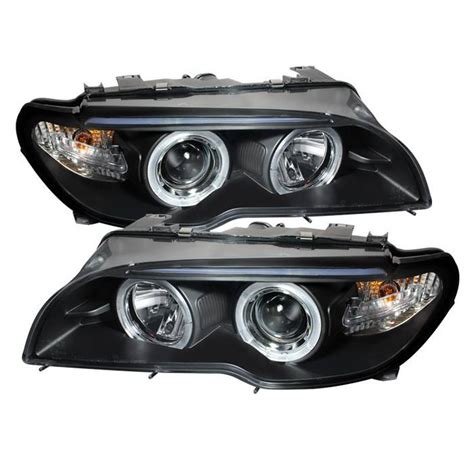 BMW 3 Series 2DR Spyder Halo LED - Projector Headlights - Black - 1PC ...