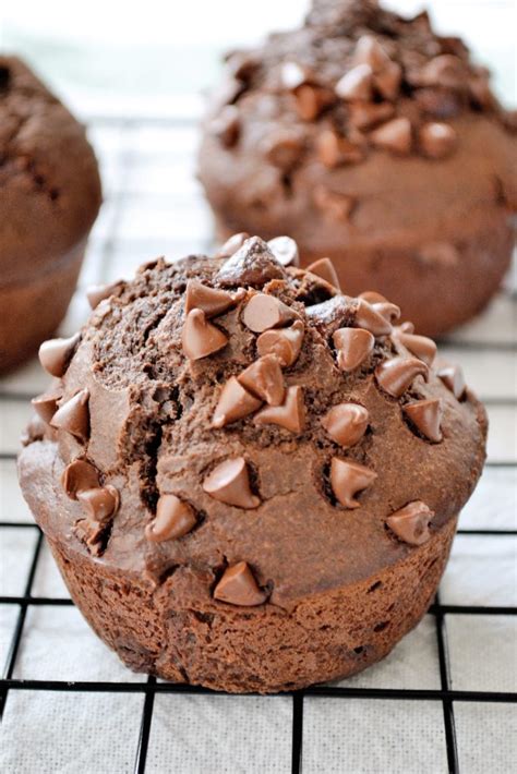 Double Chocolate Chip Muffins - Sum of Yum