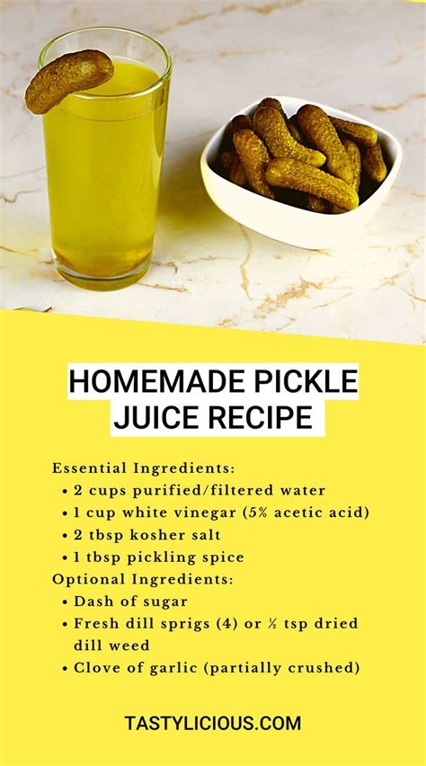 Homemade Pickle Juice Recipe | Tastylicious! | Homemade pickle juice ...