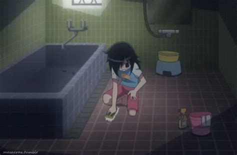 "Tomoko Cleaning GIF" – "Tomoko Cleaning Chores" – знаходьте анімації ...