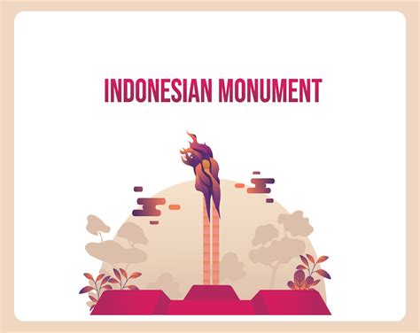 Indonesian Monument Illustration. Bandung Lautan Api. 6877945 Vector ...