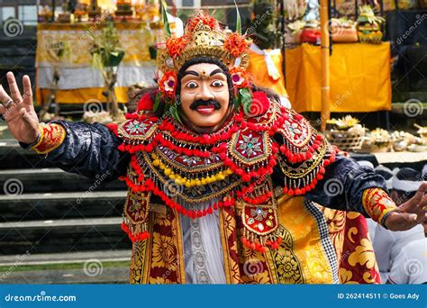 Balinese Topeng Dance stock image. Image of topeng, movement - 262414511