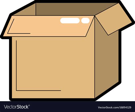 Square box package open design Royalty Free Vector Image