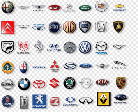 Assorted vehicle logos, Car Logo Automobile repair shop, cars logo ...