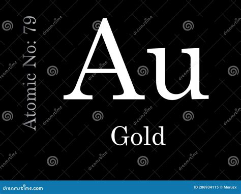 Gold Chemical Element Symbol and Atomic Number Stock Illustration ...