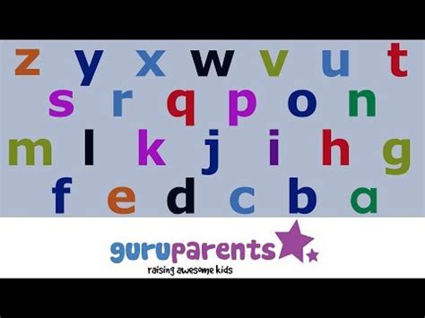 Learn how to say the alphabet backwards -- teach kids their ZYX! - YouTube