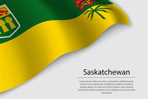 Wave flag of Saskatchewan is a region of Canada 21798246 Vector Art at ...