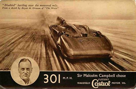 Fast is fast...: Sir Malcolm Campbell and his Bluebird.