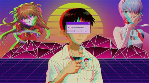 #Evangelion Neon Genesis Evangelion #Vaporwave #4K #wallpaper # ...