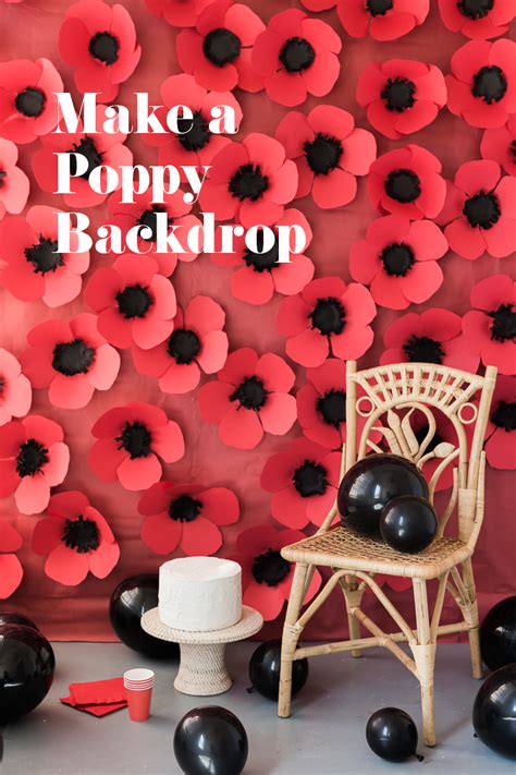 DIY Paper Poppy Backdrop - The House That Lars Built