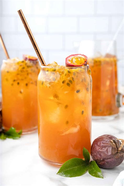 Passion Fruit Iced Tea (Only 4 Ingredients!) - Girl Gone Gourmet