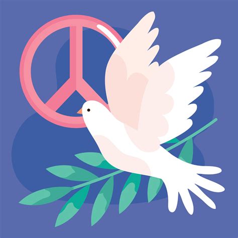 peace dove with symbol 10478650 Vector Art at Vecteezy