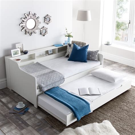 Tyler White Wooden Day Bed with Guest Bed Trundle