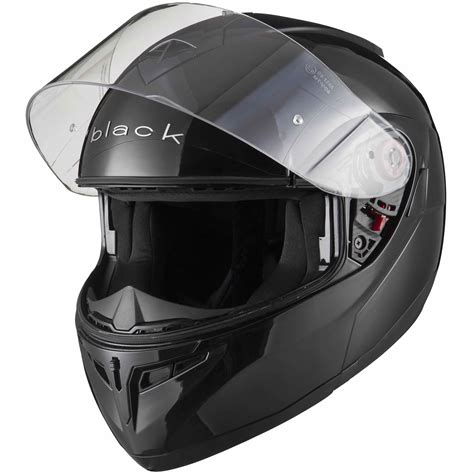 Black Optimus Solid Black Flip Up Front Motorcycle Helmet Motorbike ...