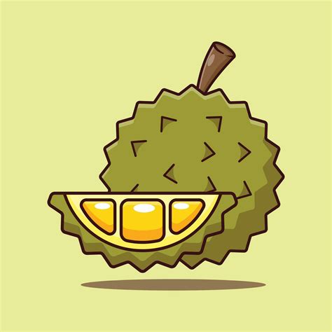 Durian cartoon vector illustration. 26785999 Vector Art at Vecteezy