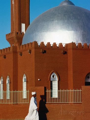 "Man Walking Past Silver-Domed Mosque, Omdurman, Khartoum, Sudan ...