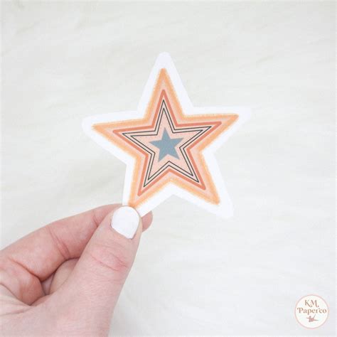 Star Sticker Colorful Star Sticker Patterned Star Sticker - Etsy