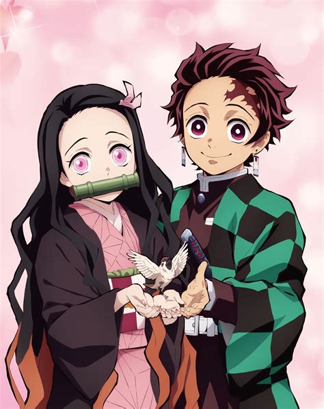 Tanjiro, Nezuko + Chuntaro official art. : r/KimetsuNoYaiba