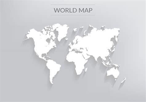 Free Vector World Map With Shadows 124614 Vector Art at Vecteezy