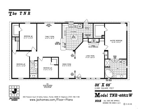 TNR-46811W Mobile Home Floor Plan - Ocala Custom Homes