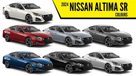 2024 Nissan Altima SR - All Color Options - Image | AUTOBICS - YouTube