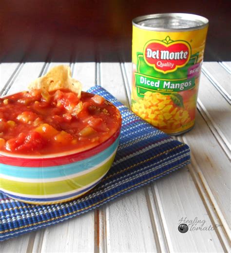 Mexican Mango Salsa in Two Minutes - Healing Tomato