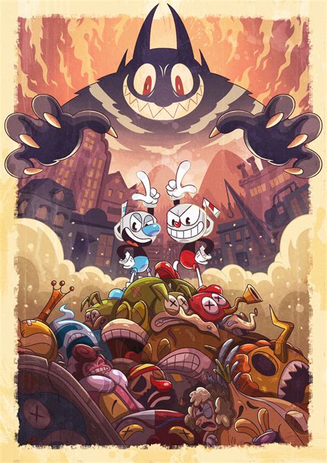 rangolinart: “Knockout!! That joy when you defeated a boss in cuphead ...