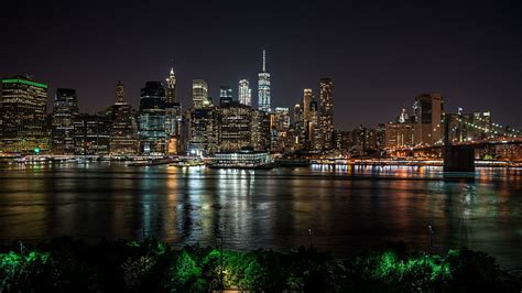 HD wallpaper: cityscape, new york city, skyline, reflection, metropolis ...