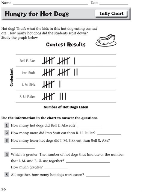 Tally Chart Worksheets Grade 5