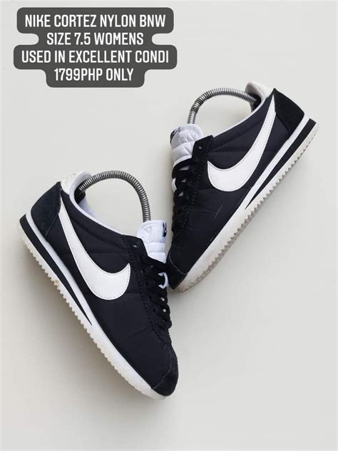 NIKE CORTEZ BLACK WHITE, Women's Fashion, Footwear, Sneakers on Carousell