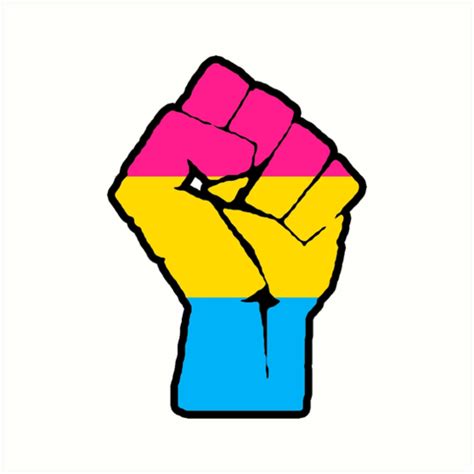 "Raised Fist - Pansexual Pride Flag" Art Print by Thealien | Redbubble