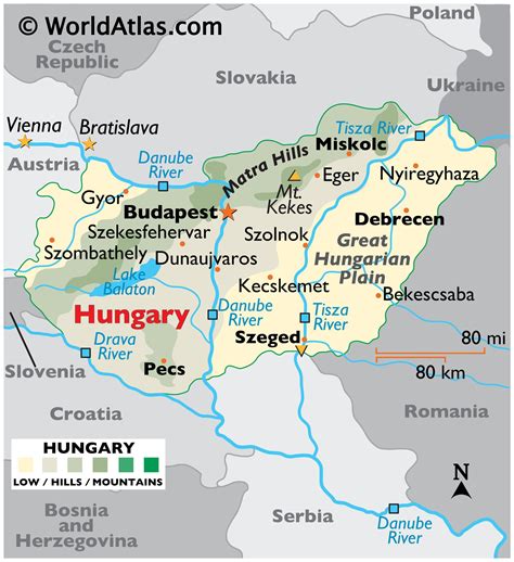 Hungary Large Color Map