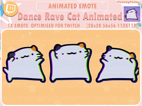 Animated Twitch Emote 1x Animated Cat Twitch Meme Emotes Cat - Etsy UK ...