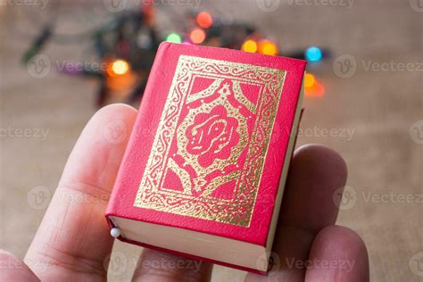 Islamic Holy Book Quran in mini size 14841314 Stock Photo at Vecteezy