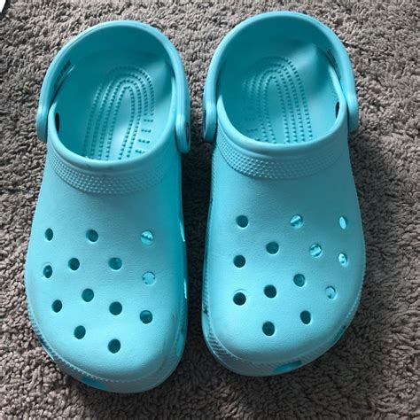 Crocs-light blue | Blue crocs, Crocs shoes, Crocs outfit