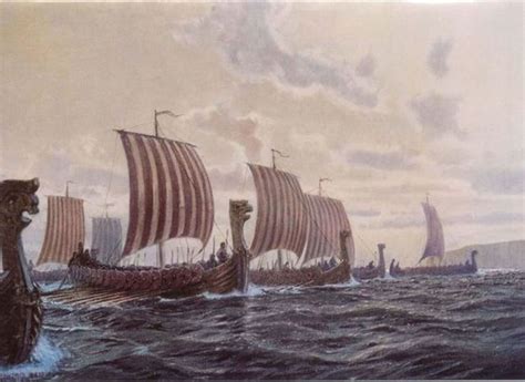 Viking fleet on a raid. Follow @viking__history (me) for more great ...