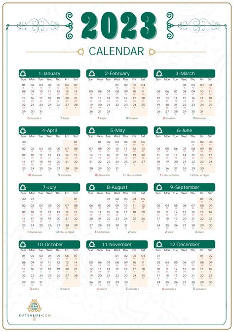 2024 Calendar With Islamic Dates Top Amazing List of - January 2024 ...