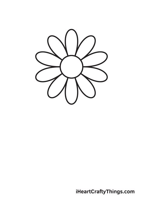 Daisy Drawing — How To Draw A Daisy Step By Step